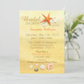 Beach Sand Seashell Beach Vrijgezellenfeest Kaart (Staand voorkant)