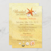 Beach Sand Seashell Beach Vrijgezellenfeest Kaart (Voorkant / Achterkant)