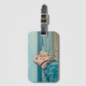 Beach Sand Seashells Bagagelabel (Voorkant (verticaal))
