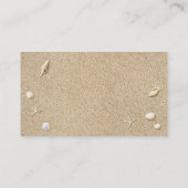 Beach Sand Seashells Place Card Visitekaartje (Achterkant)