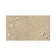 Beach Sand Seashells Place Card