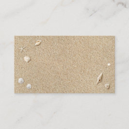 Beach Sand Seashells Place Card Visitekaartje