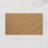 Beach Sand Seashells Simple Business Card Template Visitekaartje (Achterkant)