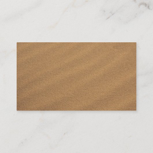 Beach Sand Seashells Simple Business Card Template Visitekaartje (Achterkant)