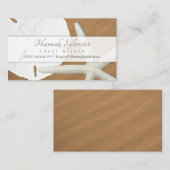 Beach Sand Seashells Simple Business Card Template Visitekaartje (Voorkant / Achterkant)