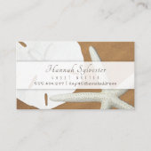 Beach Sand Seashells Simple Business Card Template Visitekaartje (Voorkant)