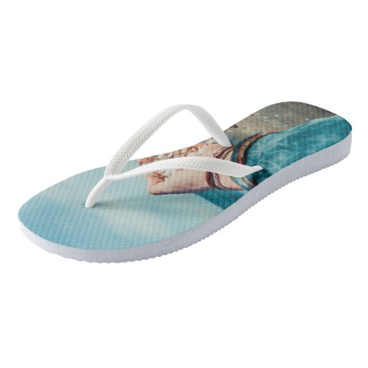 Beach Sand Seashells Teenslippers (Schuin)