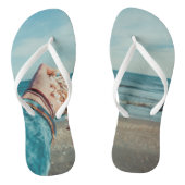Beach Sand Seashells Teenslippers (Voetbed)