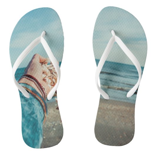 Beach Sand Seashells Teenslippers (Voetbed)