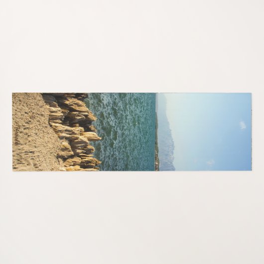 Beach Sand Seaside Text Specialized Yoga Mat (Achterkant (horizontaal))