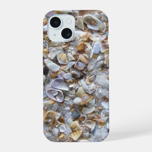 Beach Sand Shells iPhone 15 Case (Achterkant)