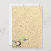 Beach Sand Shells Waterverf Floral 50th Birthday Kaart (Achterkant)