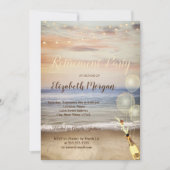 Beach Sand Sky-ballonnen, Wine Retirement Party Kaart (Voorkant)