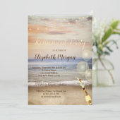 Beach Sand Sky-ballonnen, Wine Retirement Party Kaart (Staand voorkant)