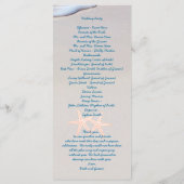 Beach Sand Tall Wedding Program Sjablonen (Achterkant)