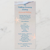 Beach Sand Tall Wedding Program Sjablonen (Voorkant)