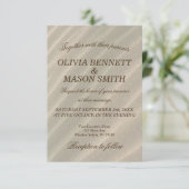 Beach Sand Textured Wedding Invitation Kaart (Staand voorkant)
