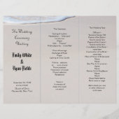 Beach Sand Tri-Fold Wedding Program Sjabloon (Voorkant)