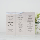 Beach Sand Tri-Fold Wedding Program Sjabloon (Staand voorkant)