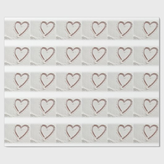 Beach Sand Valentijn Cadeaupapier (Vlak)