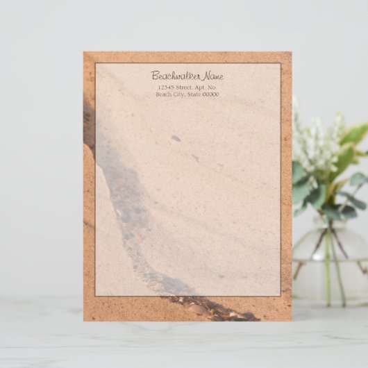 Beach Sand Wall Persoonlijk Briefhoofd (Staand voorkant)
