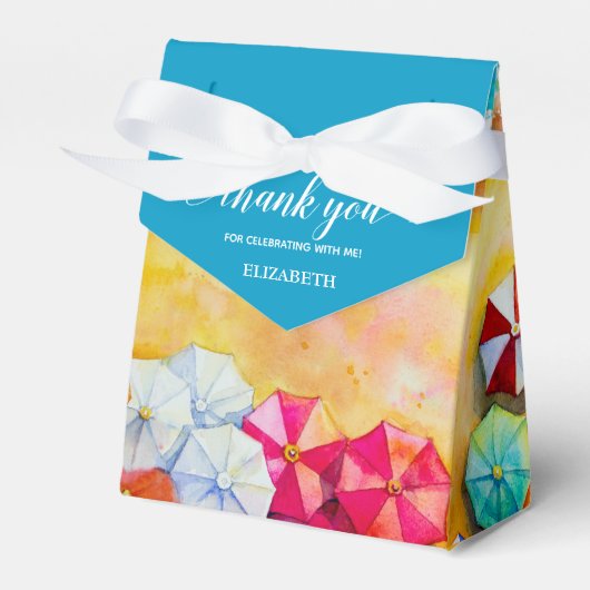 Beach Sand Waves Dank u Bedankdoosjes (Voorkant Zijde)