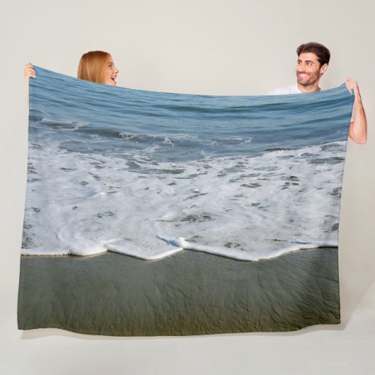 Beach/Sand/Waves Fleece Deken (In situ)