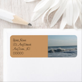 Beach Sand Wedding Adresetiketten Etiket