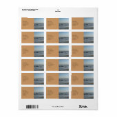 Beach Sand Wedding Adresetiketten Etiket (Full Sheet)