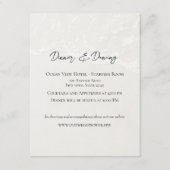 Beach Sand Wedding Receptie Kaart (Voorkant)