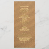 Beach Sand Wedding Tall Program Programmakaart (Achterkant)