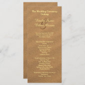 Beach Sand Wedding Tall Program Programmakaart (Voorkant / Achterkant)