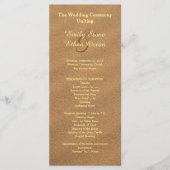 Beach Sand Wedding Tall Program Programmakaart (Voorkant)