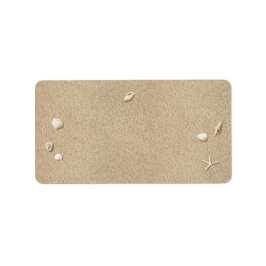 Beach Sand White Adresetiketten Etiket