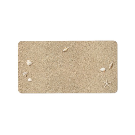 Beach Sand White Adresetiketten Etiket (Voorkant)