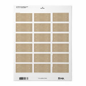 Beach Sand White Adresetiketten Etiket (Full Sheet)