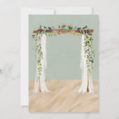 Beach Sand White Canopy Tropical Modern Wedding Kaart (Achterkant)