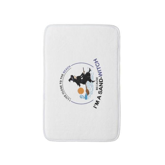 Beach Sand-Witch voor Halloween Party Badmat (Voorkant Verticaal)