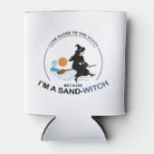 Beach Sand-Witch voor Halloween Party Blikjeskoeler (Voorkant)