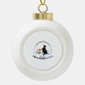 Beach Sand-Witch voor Halloween Party Keramische Bal Ornament (Voorkant)