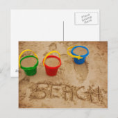 Beach Sand Words Briefkaart (Voorkant / Achterkant)