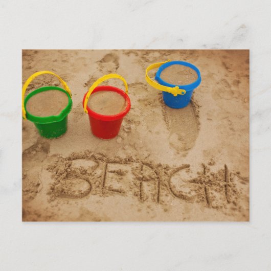 Beach Sand Words Briefkaart (Voorkant)