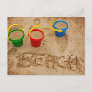 Beach Sand Words Briefkaart