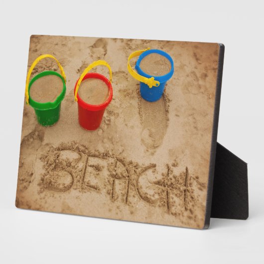 Beach Sand Words Fotoplaat (Zijkant)