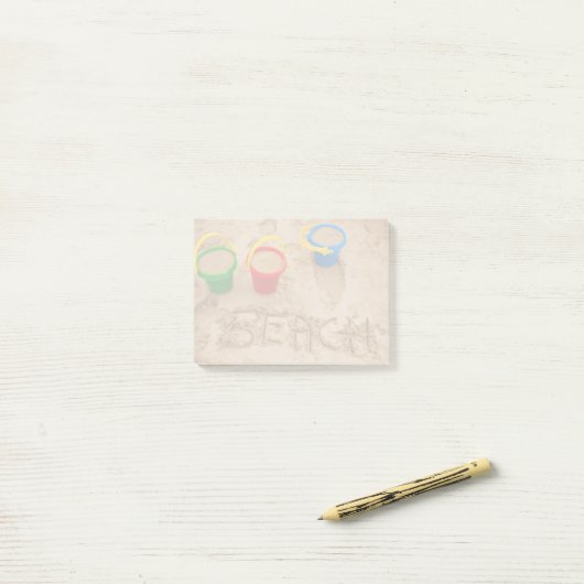 Beach Sand Words Post-it® Notes (Op bureau)