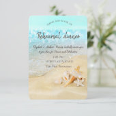 Beach Sand Zee Seashells Rehearings Dinner Kaart (Staand voorkant)