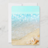 Beach Sand Zee Seashells Vrijgezellenfeest Kaart (Achterkant)