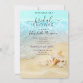 Beach Sand Zee Seashells Vrijgezellenfeest Kaart (Voorkant)