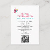 *~* Beach Sand Zee Travel QR Tourist Tourism Visitekaartje (Achterkant)