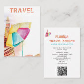 *~* Beach Sand Zee Travel Tourist QR Busin Visitekaartje (Voorkant / Achterkant)